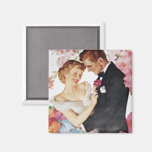 Junge Paare in formaler Kleidung Magnet (Vorderseite/Rückseite)