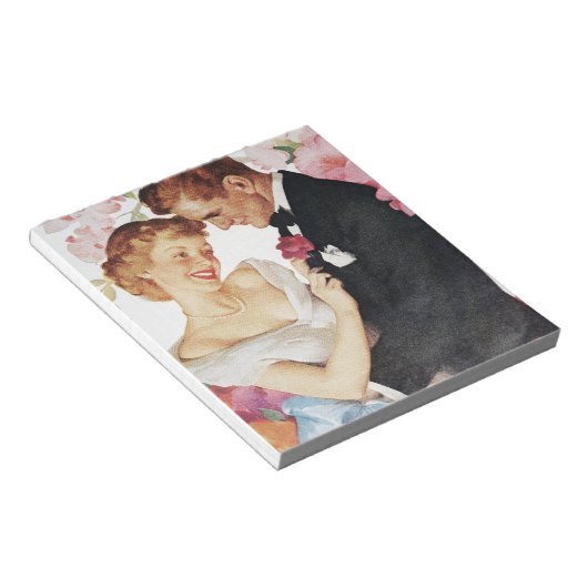 Junge Paare in formaler Kleidung Notizblock (angewinkelt)