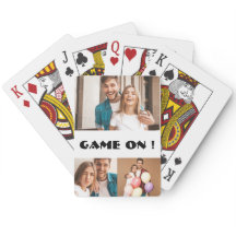 Junge Paare Spiel auf Foto Collage personalisiert