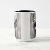 Junge Panda klettert auf einen Baum, China Tasse (Zentrum)
