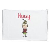 Junge Personalisierte Weihnachten Kissenbezug (Rückseite)