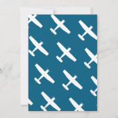 Junge Pilot, Flugzeug & Cloud, Foto zum ersten Geb Einladung (Rückseite)