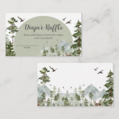 Junge Pine Tree Forest Kinderdusche Windelwanne Begleitkarte (Vorne/Hinten)