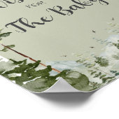 Junge Pine Tree Forest Mountain Verlasst Ihre Wüns Poster (Ecke)