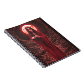 Junge Priesterin, die zum Mond beten Notizblock (Rechte Seite)