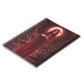 Junge Priesterin, die zum Mond beten Notizblock (Linke Seite)