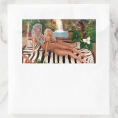 JUNGE QUEENS CATFIGHT RECHTECKIGER AUFKLEBER (Tasche)