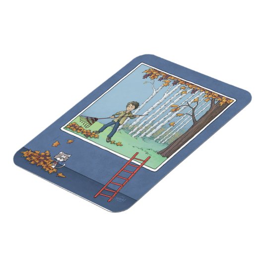 Junge Raster Blätter Magnet (Linke Seite)