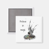 Junge Regenhaare mit Froschmagnet Magnet (Vorderseite/Rückseite)