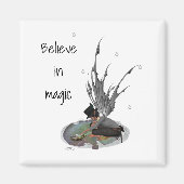 Junge Regenhaare mit Froschmagnet Magnet (Vorne)