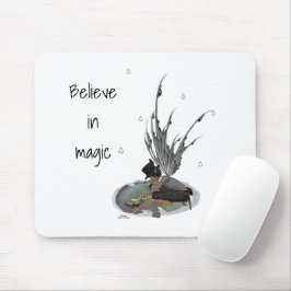 Junge Regenhaare mit Froschmäuse Pad Mousepad