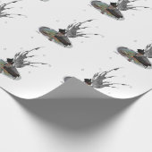 Junge Regenhaare mit Froschwackelpapier Geschenkpapier (Ecke)