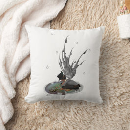 Junge Regenhaare mit Froschwirbelkissen Kissen