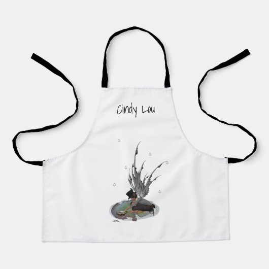 Junge Regenmädchen mit Froschkinder-Schürze Schürze (Vorderseite)