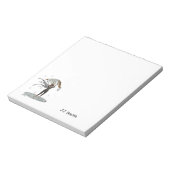 Junge Regenmantel mit leerem Notepad Notizblock (Rotiert)