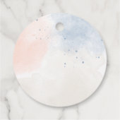 Junge religiöse Taufe florale Aquarell Moderne Geschenkanhänger (Rückseite)