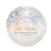 Junge religiöse Taufe florale Aquarell Moderne