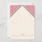 Junge rosa Floral Text Nachricht Geburtstag Einladung (Rückseite)