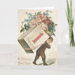 Junge Rose Kalender vergessen-Me-not Karte