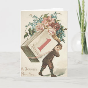 Junge Rose Kalender vergessen-Me-not Karte