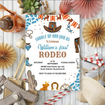 Junge Rounded First Rodeo 1. Party Geburtstag