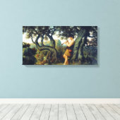 Junge Schäferjunge, die Flute spielen Leinwanddruck (Insitu (Holzboden))