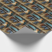 Junge schauen Vater an einem Chevy von 1955 arbeit Geschenkpapier (Ecke)