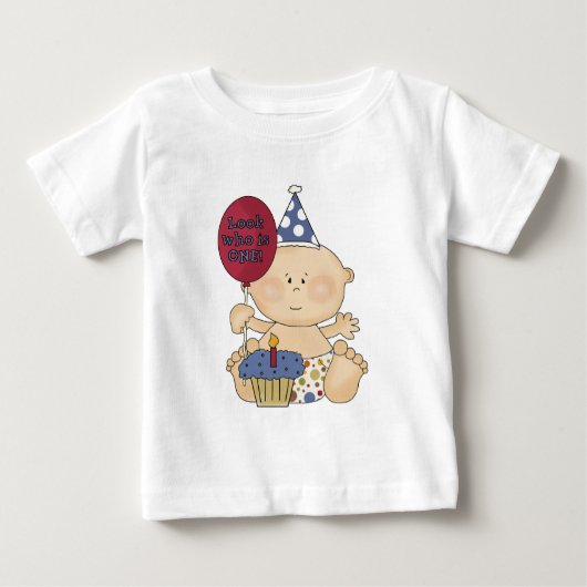 Junge schauen, wer ist ein Hemd und Geschenke Baby T-shirt (Vorderseite)