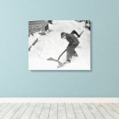 Junge Schneeschuh, 1940 Leinwanddruck (Insitu (Holzboden))