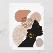 Junge schöne afrikanische Amerikanerin Einladung (Vorne/Hinten)