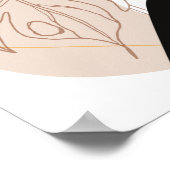 Junge schöne afrikanische Amerikanerin Poster (Ecke)