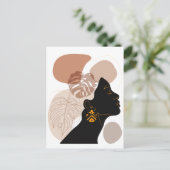 Junge schöne afrikanische Amerikanerin Postkarte (Stehend Vorderseite)