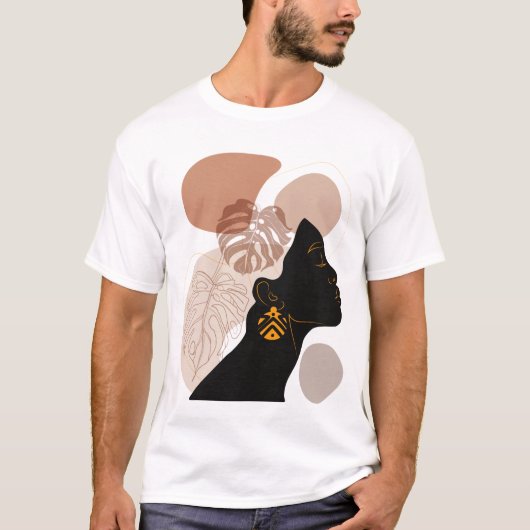 Junge schöne afrikanische Amerikanerin T-Shirt (Vorderseite)