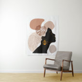 Junge schöne afrikanische Amerikanerin Wandteppich (Beispiel)