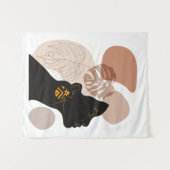 Junge schöne afrikanische Amerikanerin Wandteppich (Vorderseite (Horizontal))