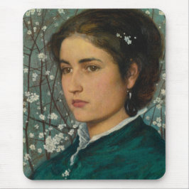 Junge Schönheit (elegante Frau) (weibliches Portra Mousepad