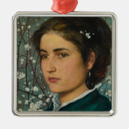 Junge Schönheit (elegante Frau) (weibliches Portra Ornament Aus Metall