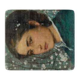 Junge Schönheit (elegante Frau) (weibliches Portra Schneidebrett