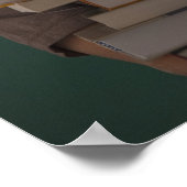 Junge Schülerin im Klassenzimmer Poster (Ecke)
