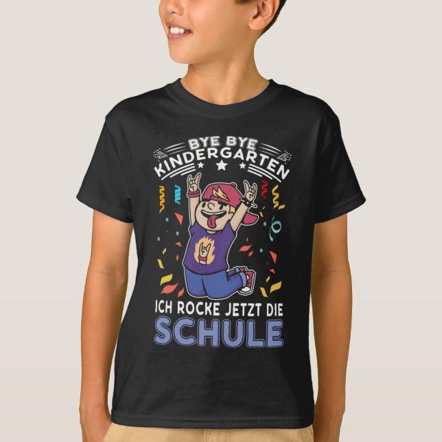 Junge Schulkind Einschulung 1. Schulanfang T-Shirt (Vorderseite)