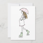 Junge, schwangere Lady Kickin' It Card Einladung (Vorderseite)
