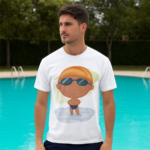 Junge schwimmen Mens T - Shirt