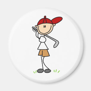 Junge schwingt seinen Golfschläger Magnet