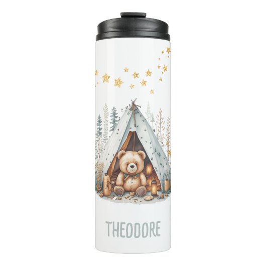 Junge Scout Camping Custom Thermosbecher (Vorderseite)