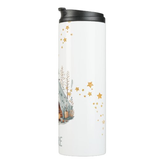 Junge Scout Camping Custom Thermosbecher (Nach rechts gedreht)