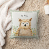 Junge sein weiser Owl Wasserfarbenwald Tier Kissen (Decke)