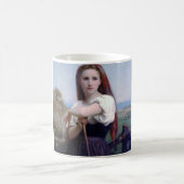 Junge Shepherdess, Bouguereau Kaffeetasse (Mittel)
