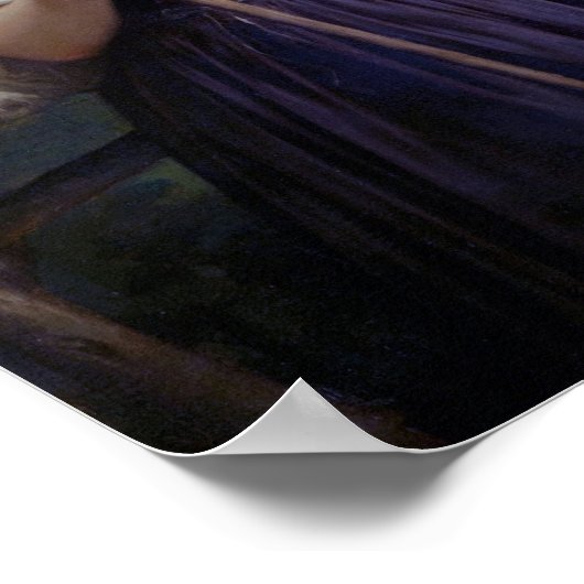 Junge Shepherdess, Bouguereau Poster (Ecke)