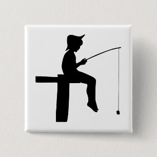 Junge Silhouette Button