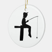 Junge Silhouette Keramik Ornament (Links)